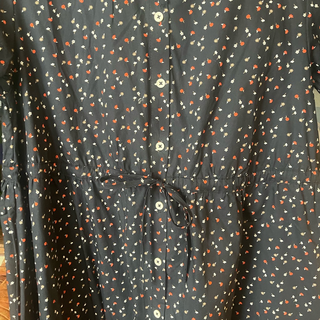 Euc Tradlands Black Midi Dress With Red And White Dot Print — image 2 of 6